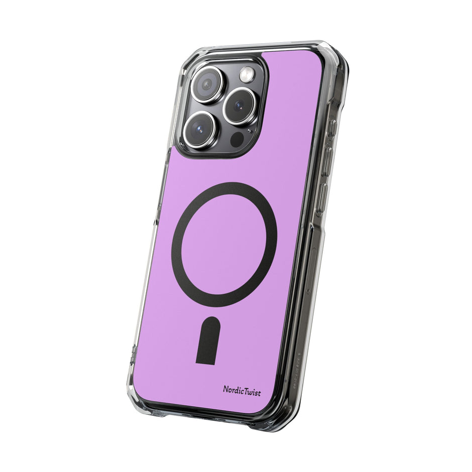 Clear Magnetic Phone Case — Minimal Purple Design