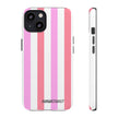 Pink Striped Phone Case - Stylish & Durable Cover