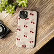 Cherry Pattern Phone Case — Cute Retro Red Cherries on Cream