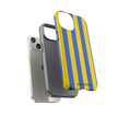 Blue and Yellow Striped Phone Case - Tough Cases
