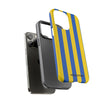 Blue and Yellow Striped Phone Case - Tough Cases