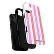 Pink Striped Phone Case - Stylish & Durable Cover