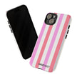 Pink Striped Phone Case - Stylish & Durable Cover