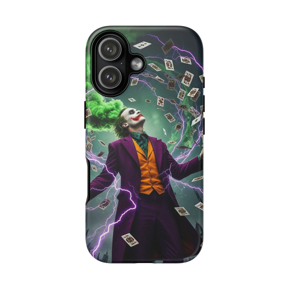 Joker Chaos Tough Phone Case — Electric Cards Graphic iPhone Case