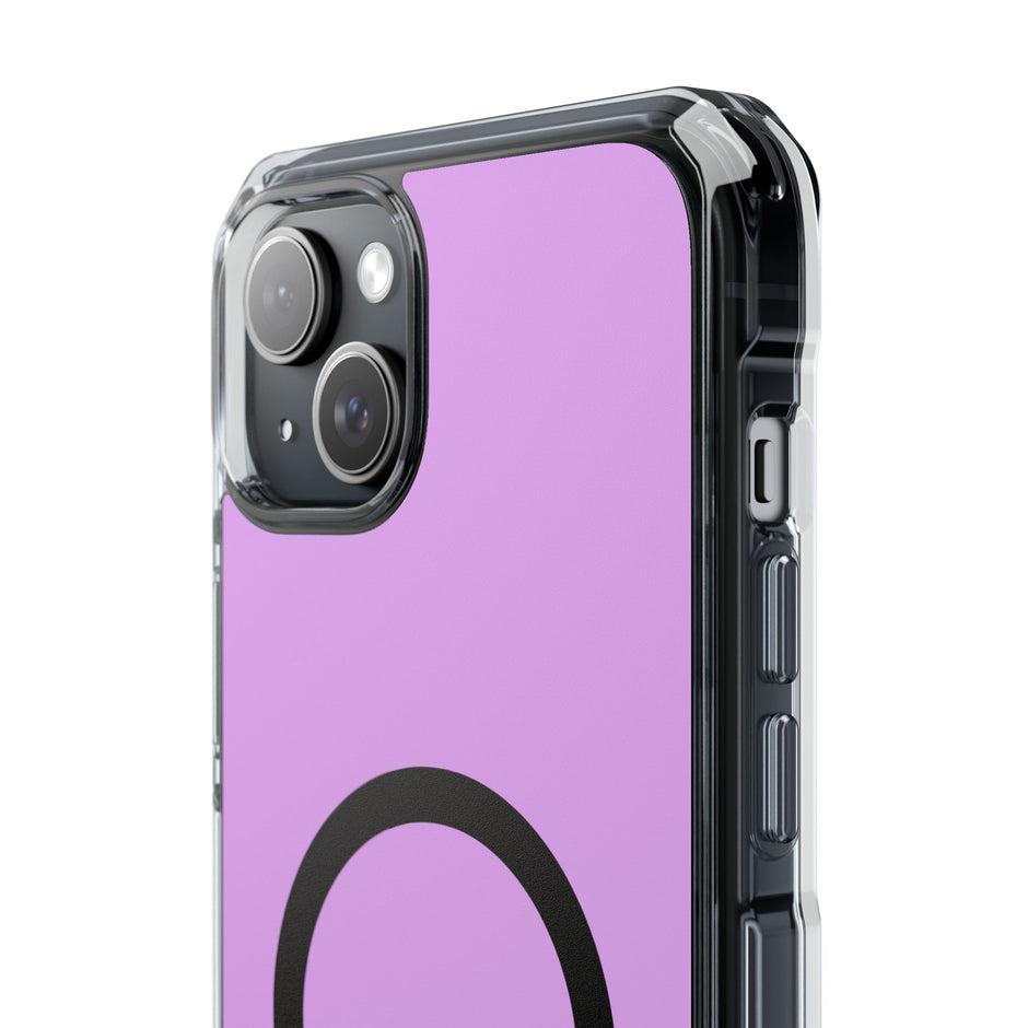 Clear Magnetic Phone Case — Minimal Purple Design