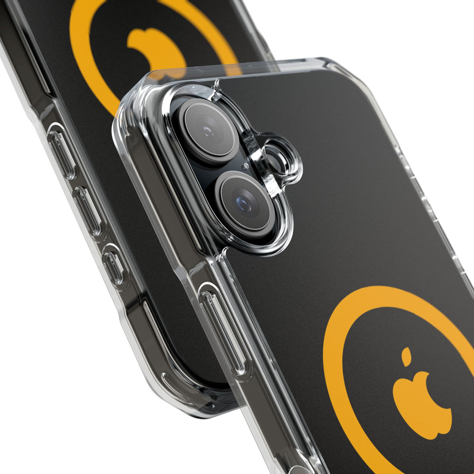 MagSafe Clear Phone Case – Yellow Ring Magnetic Impact Protection