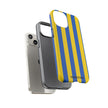 Blue and Yellow Striped Phone Case - Tough Cases