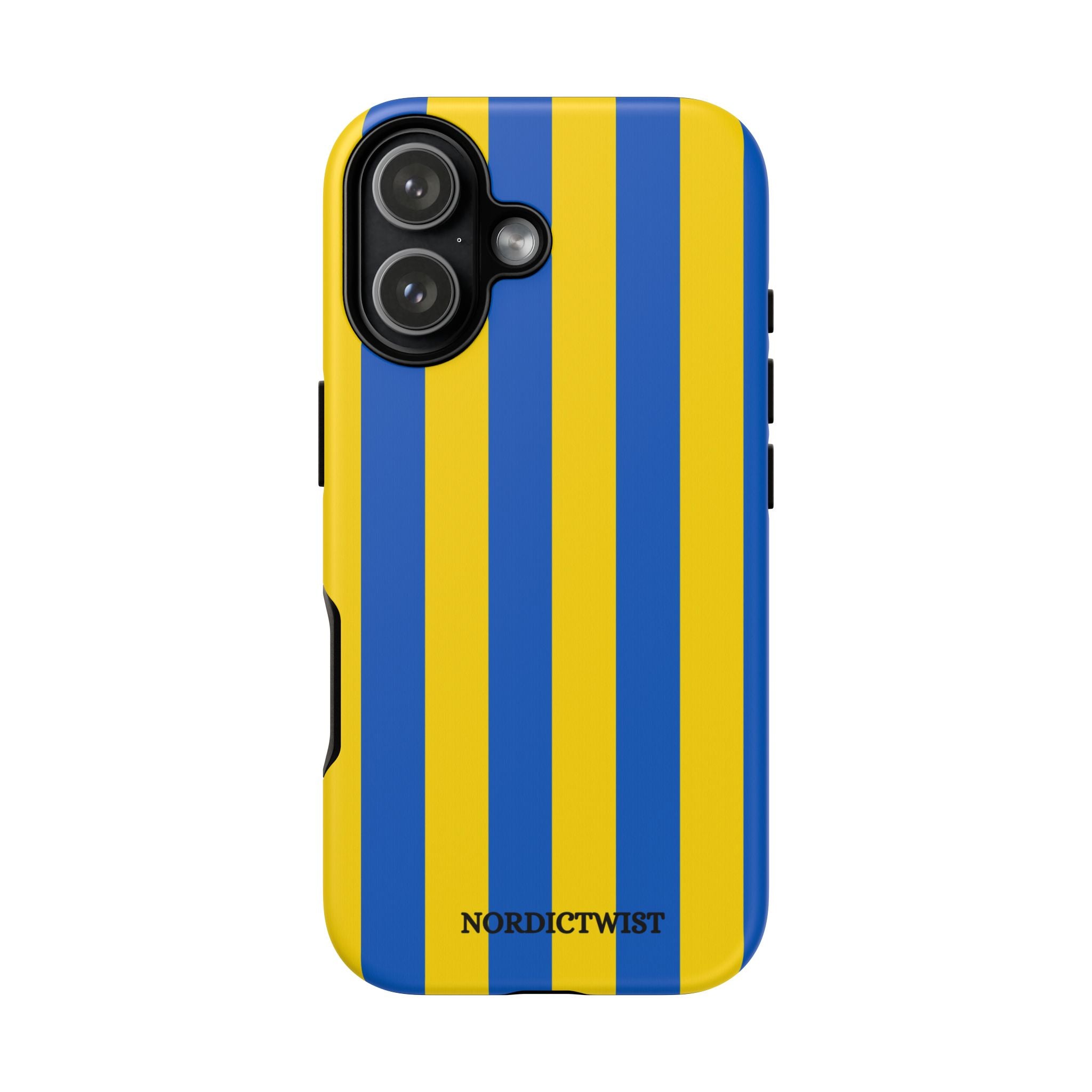 Blue and Yellow Striped Phone Case - Tough Cases