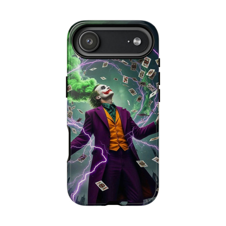 Joker Chaos Tough Phone Case — Electric Cards Graphic iPhone Case
