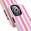 Pink Striped Phone Case - Stylish & Durable Cover