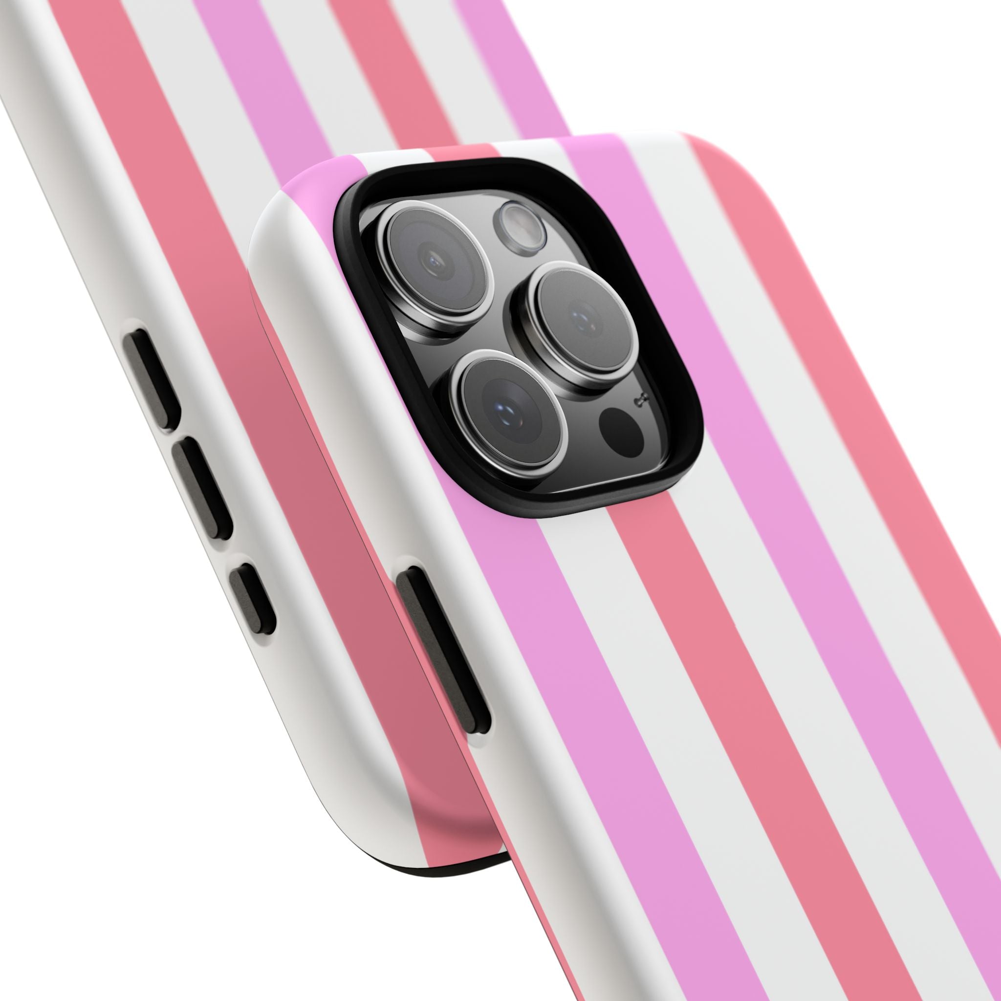 Pink Striped Phone Case - Stylish & Durable Cover
