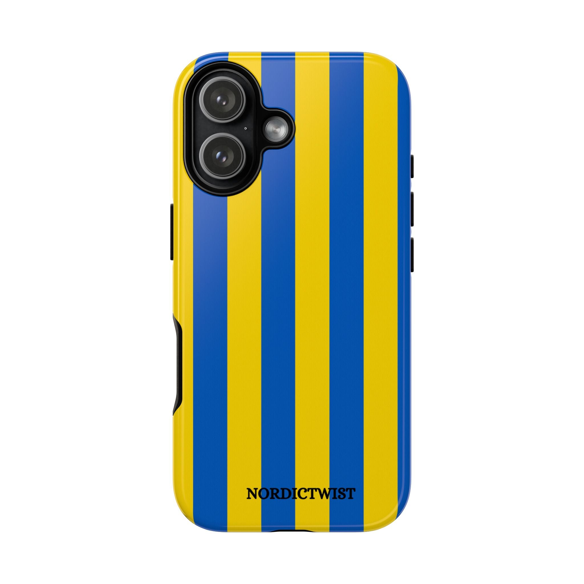 Blue and Yellow Striped Phone Case - Tough Cases