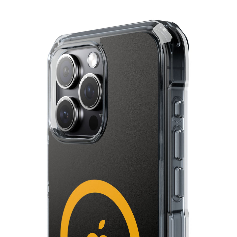 MagSafe Clear Phone Case – Yellow Ring Magnetic Impact Protection