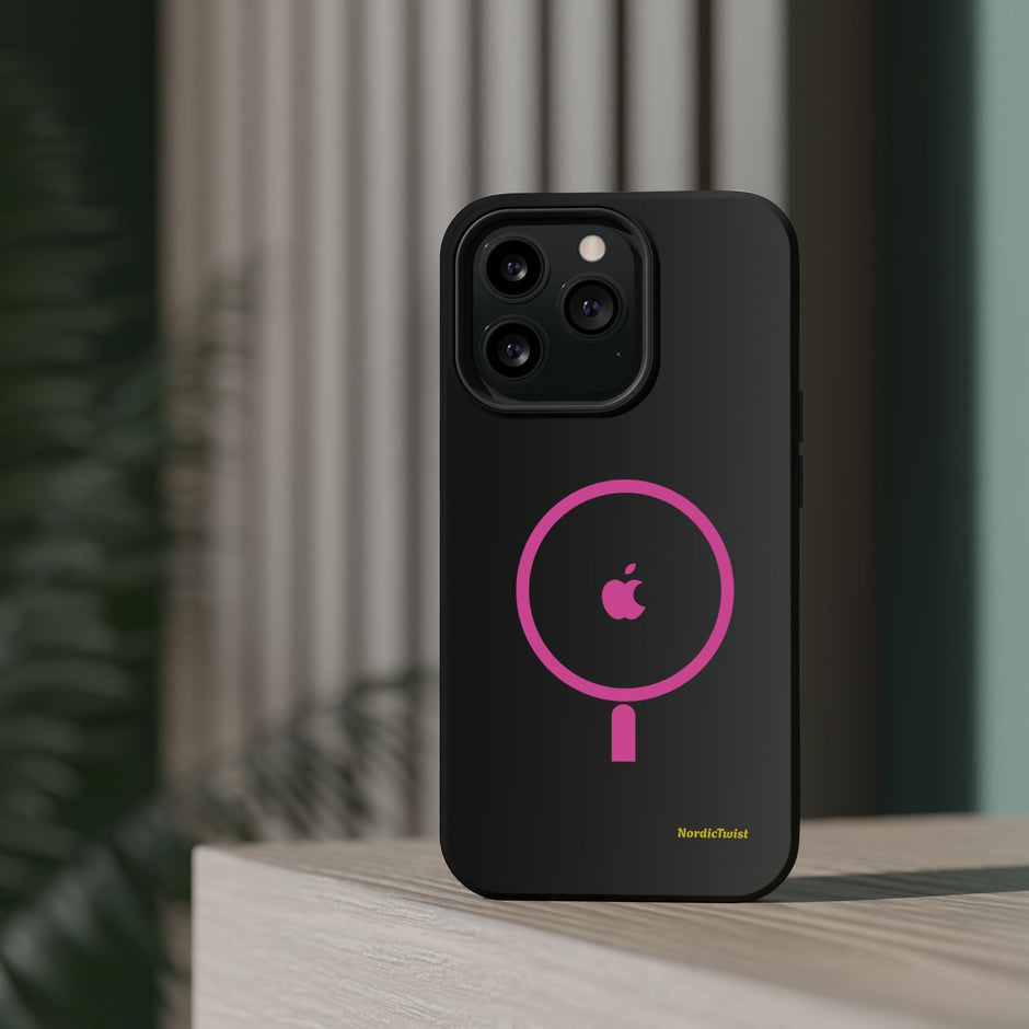 MagSafe Magnetic Impact-Resistant Phone Case — Pink Ring Design