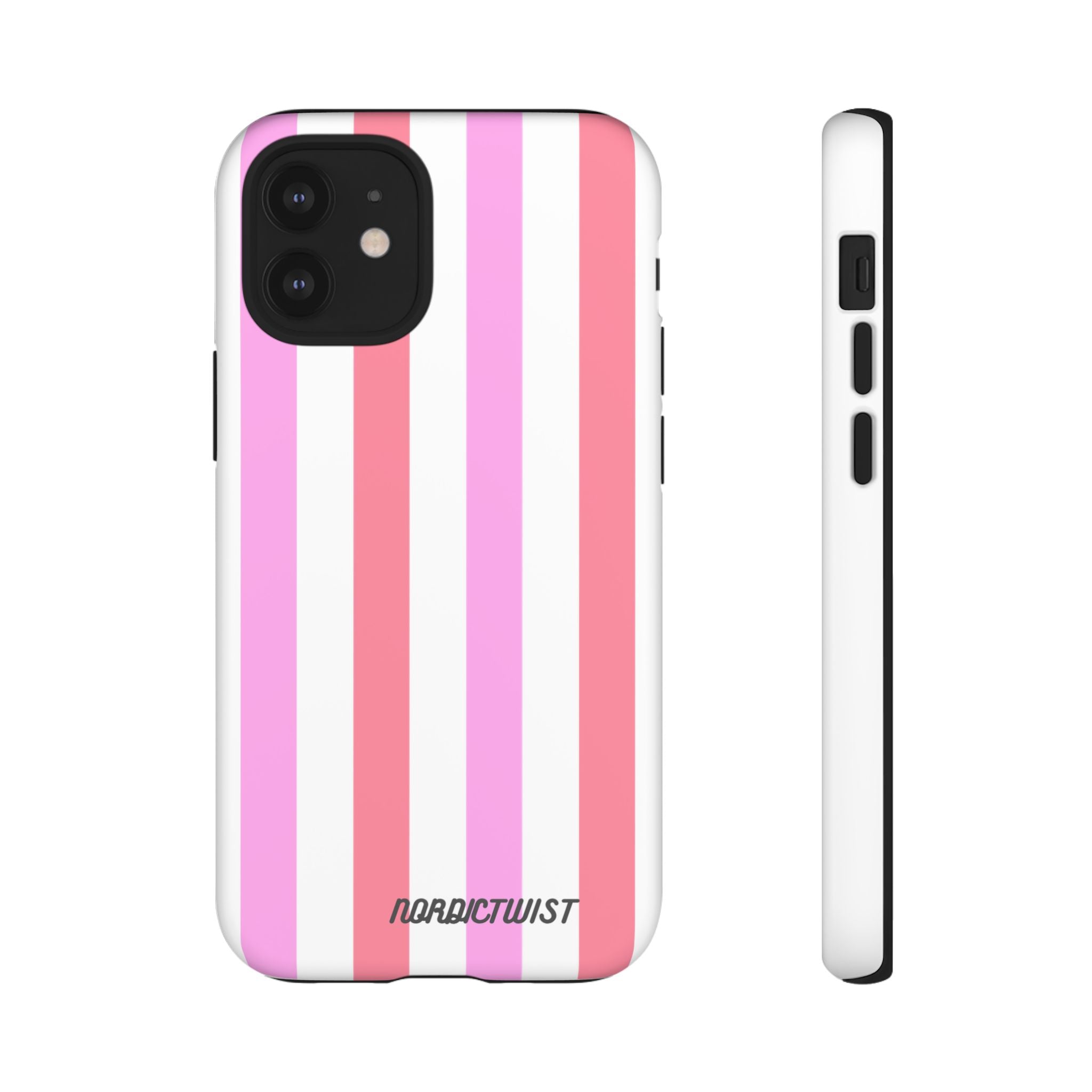 Pink Striped Phone Case - Stylish & Durable Cover