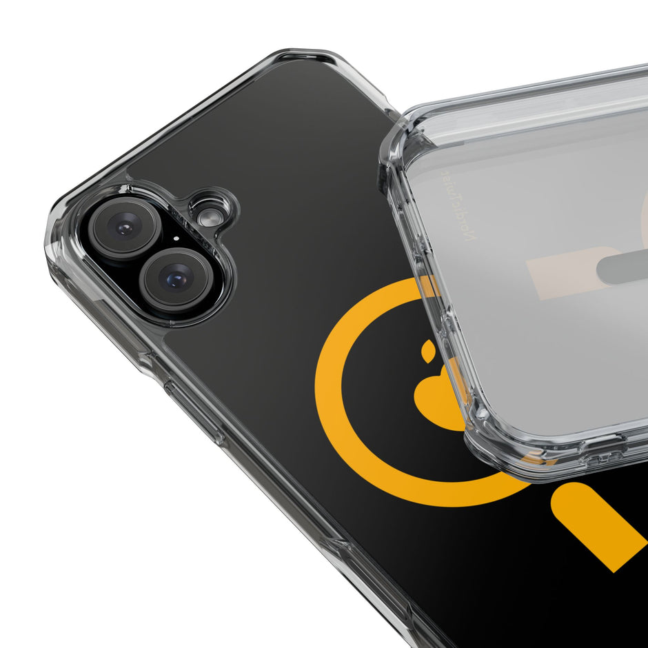 MagSafe Clear Phone Case – Yellow Ring Magnetic Impact Protection