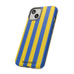 Blue and Yellow Striped Phone Case - Tough Cases