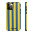 Blue and Yellow Striped Phone Case - Tough Cases