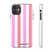 Pink Striped Phone Case - Stylish & Durable Cover