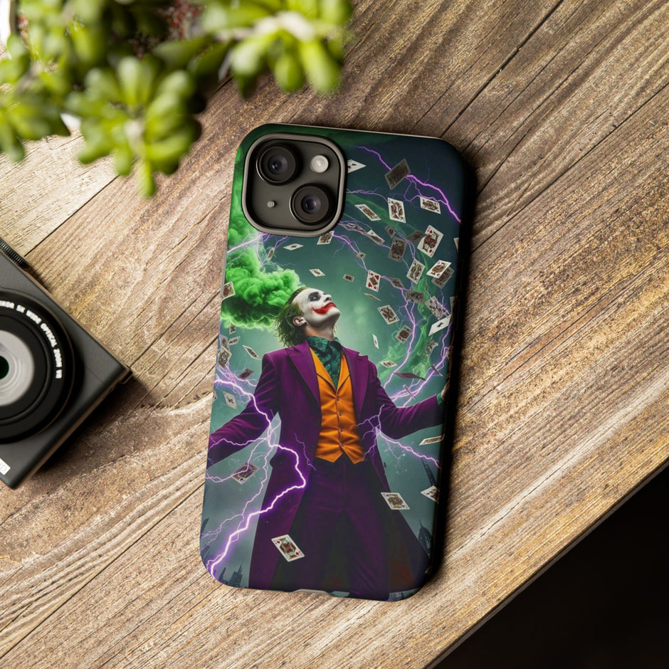 Joker Chaos Tough Phone Case — Electric Cards Graphic iPhone Case