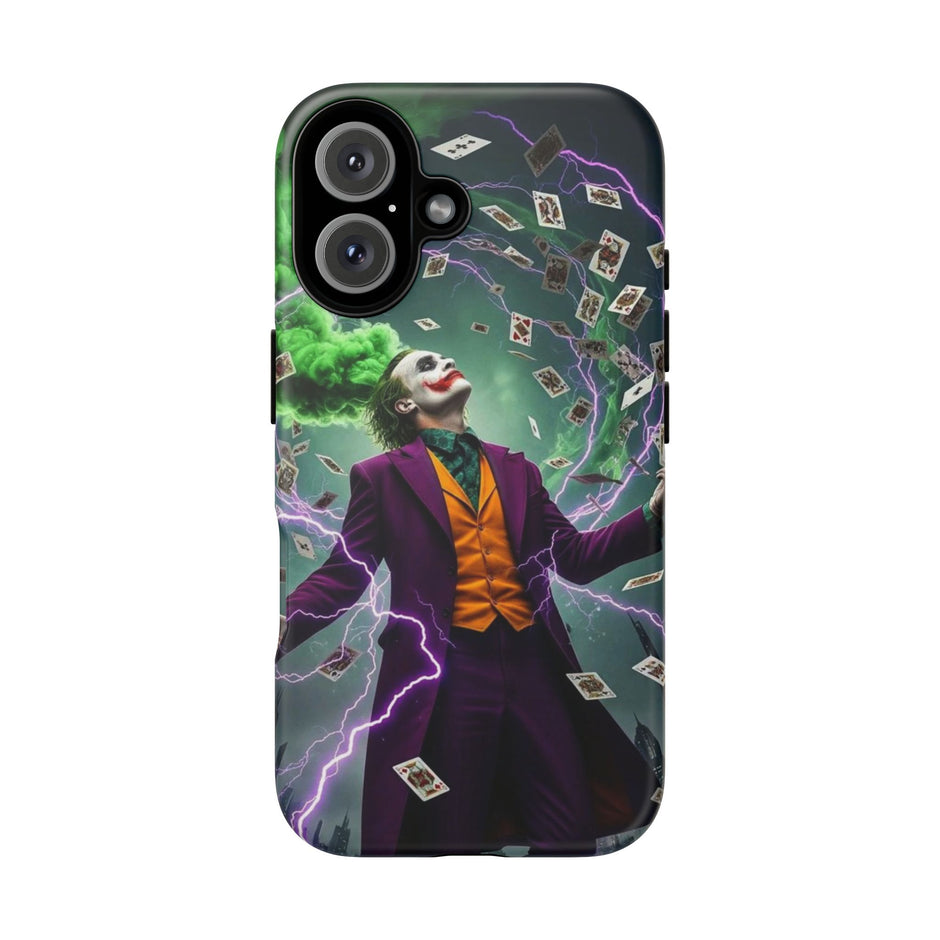 Joker Chaos Tough Phone Case — Electric Cards Graphic iPhone Case