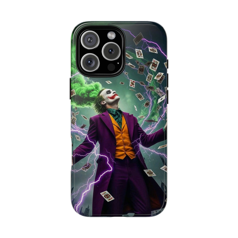 Joker Chaos Tough Phone Case — Electric Cards Graphic iPhone Case