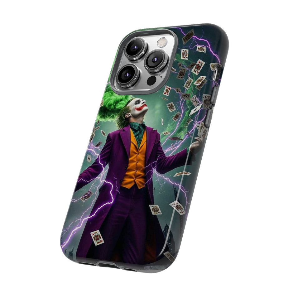 Joker Chaos Tough Phone Case — Electric Cards Graphic iPhone Case