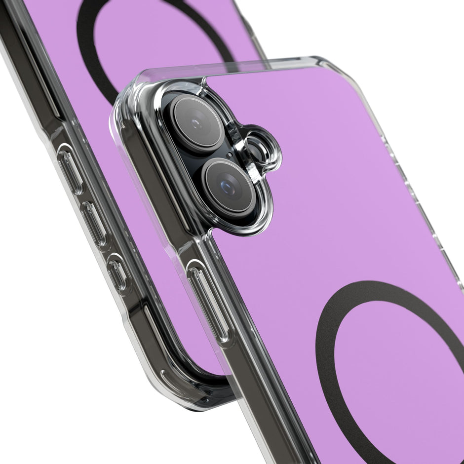 Clear Magnetic Phone Case — Minimal Purple Design