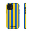 Blue and Yellow Striped Phone Case - Tough Cases
