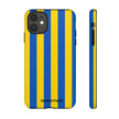 Blue and Yellow Striped Phone Case - Tough Cases