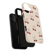 Cherry Pattern Phone Case — Cute Retro Red Cherries on Cream