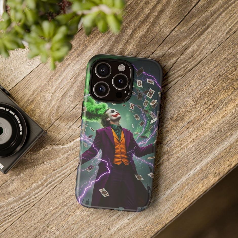 Joker Chaos Tough Phone Case — Electric Cards Graphic iPhone Case