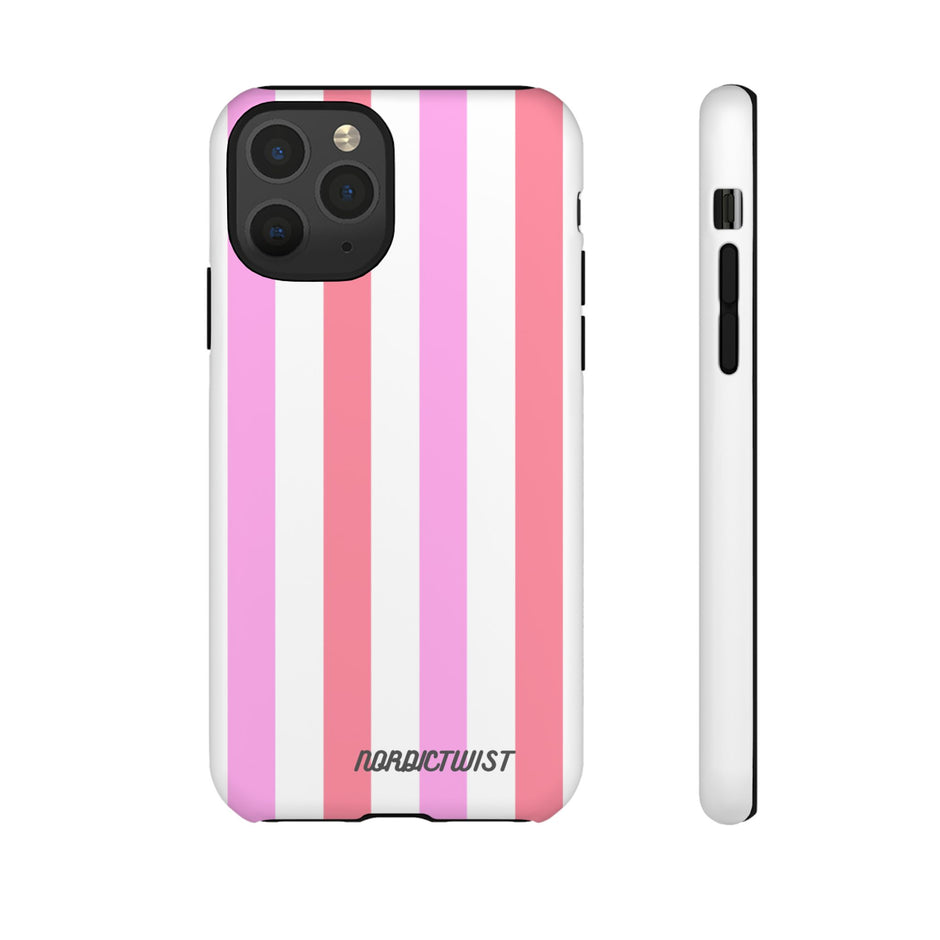 Pink Striped Phone Case - Stylish & Durable Cover