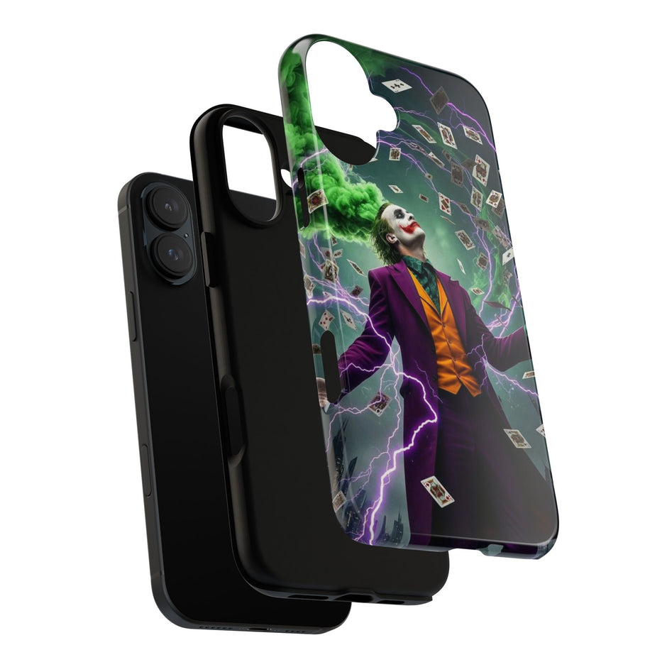 Joker Chaos Tough Phone Case — Electric Cards Graphic iPhone Case