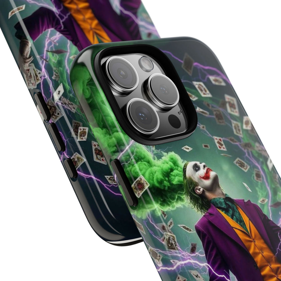Joker Chaos Tough Phone Case — Electric Cards Graphic iPhone Case