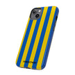 Blue and Yellow Striped Phone Case - Tough Cases
