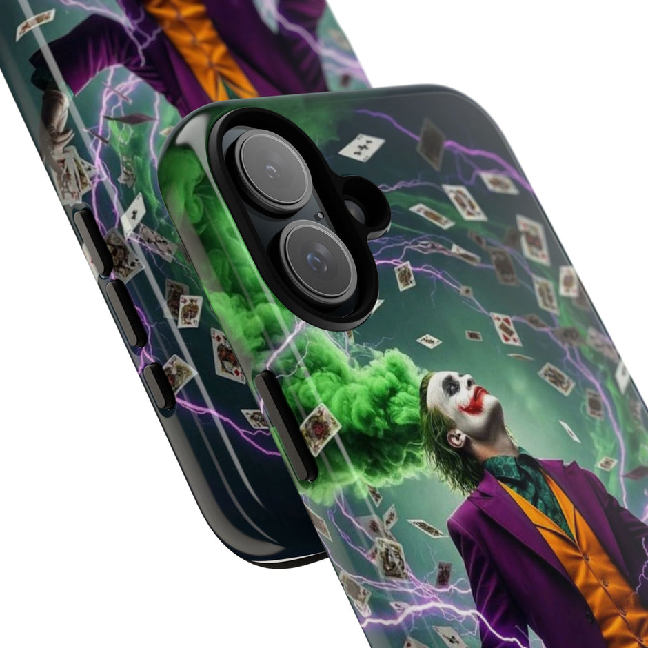 Joker Chaos Tough Phone Case — Electric Cards Graphic iPhone Case
