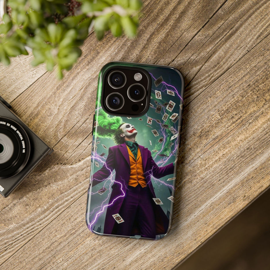 Joker Chaos Tough Phone Case — Electric Cards Graphic iPhone Case