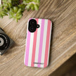 Pink Striped Phone Case - Stylish & Durable Cover