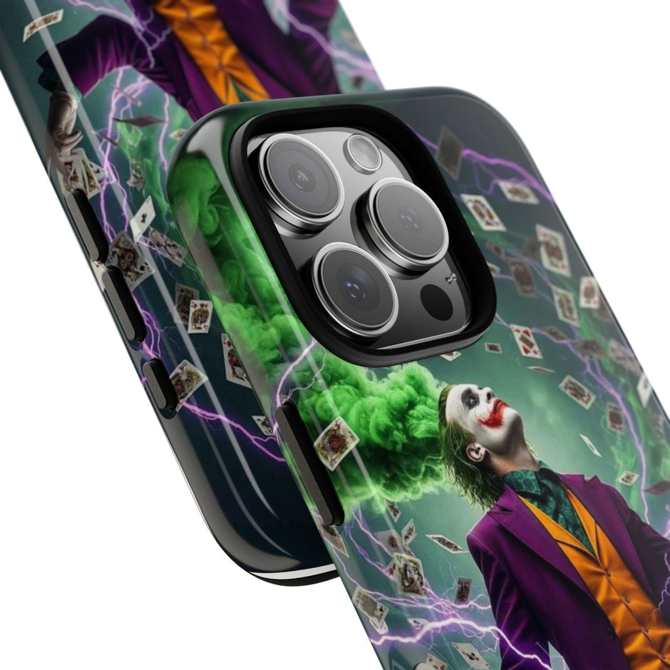 Joker Chaos Tough Phone Case — Electric Cards Graphic iPhone Case