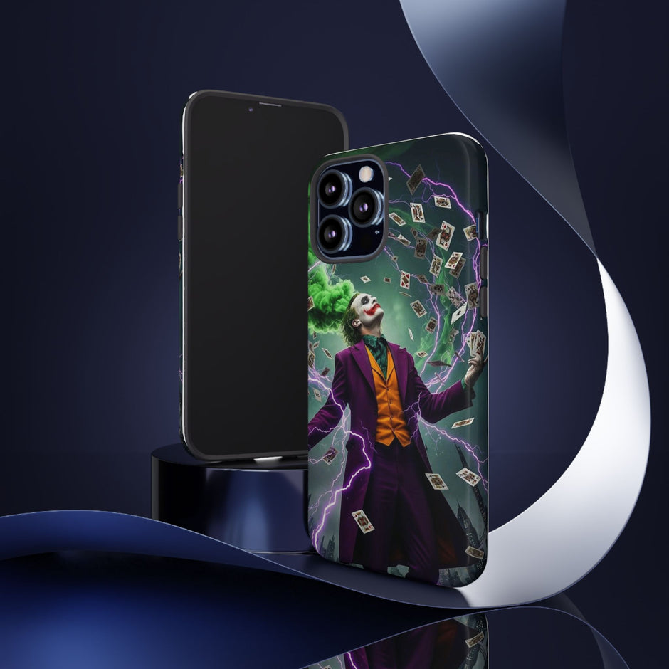 Joker Chaos Tough Phone Case — Electric Cards Graphic iPhone Case