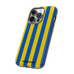 Blue and Yellow Striped Phone Case - Tough Cases
