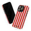 Red Striped Phone Case - Tough Cases for Stylish Protection