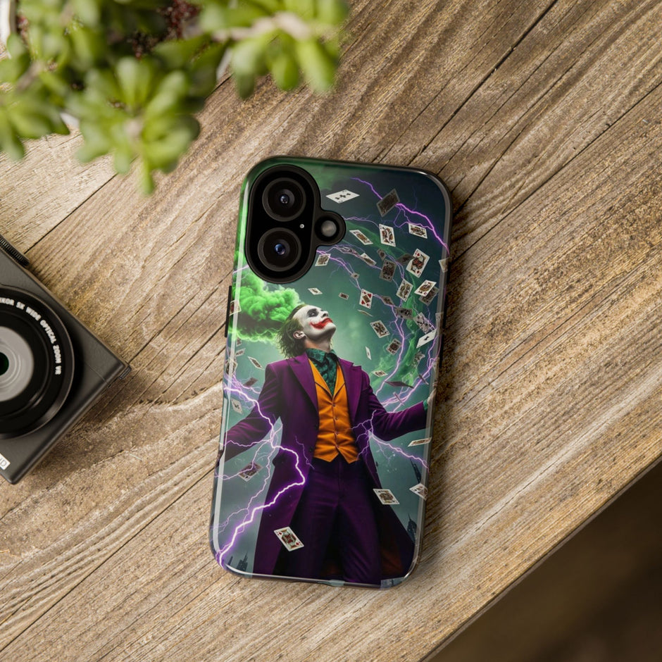 Joker Chaos Tough Phone Case — Electric Cards Graphic iPhone Case