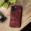 Cherry Pattern Tough Phone Case — Retro Dark Red Cherry iPhone Cover