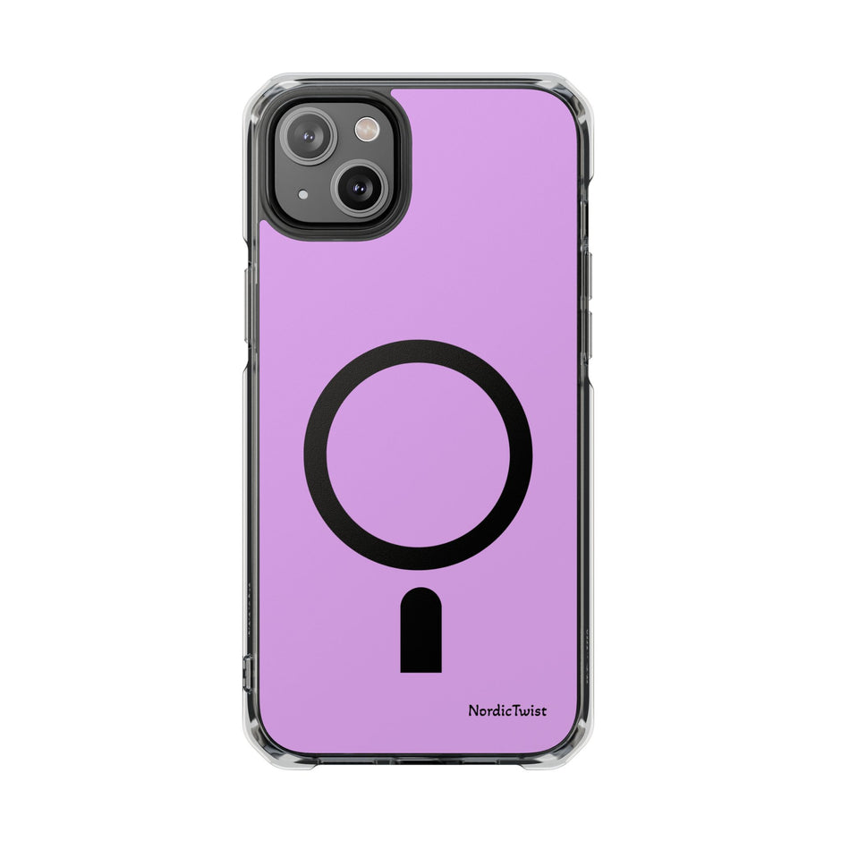 Clear Magnetic Phone Case — Minimal Purple Design