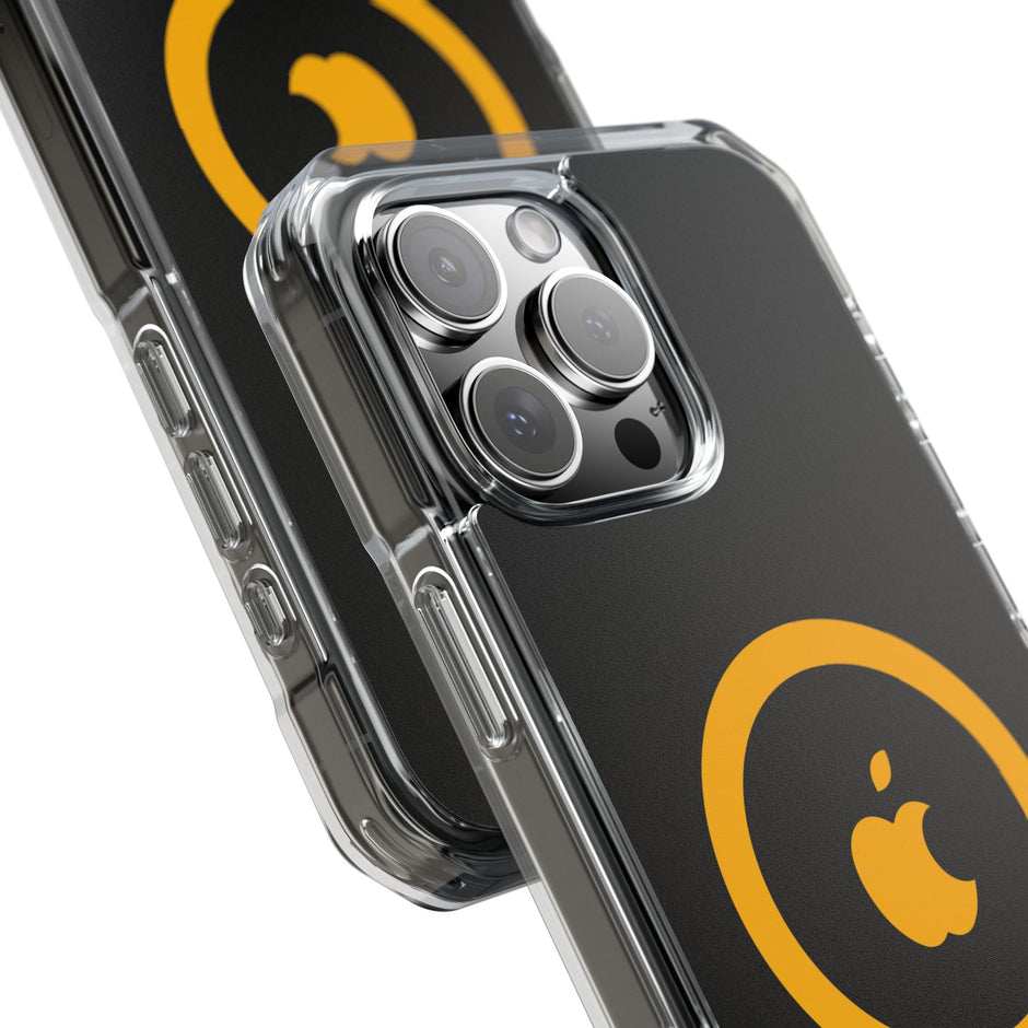 MagSafe Clear Phone Case – Yellow Ring Magnetic Impact Protection