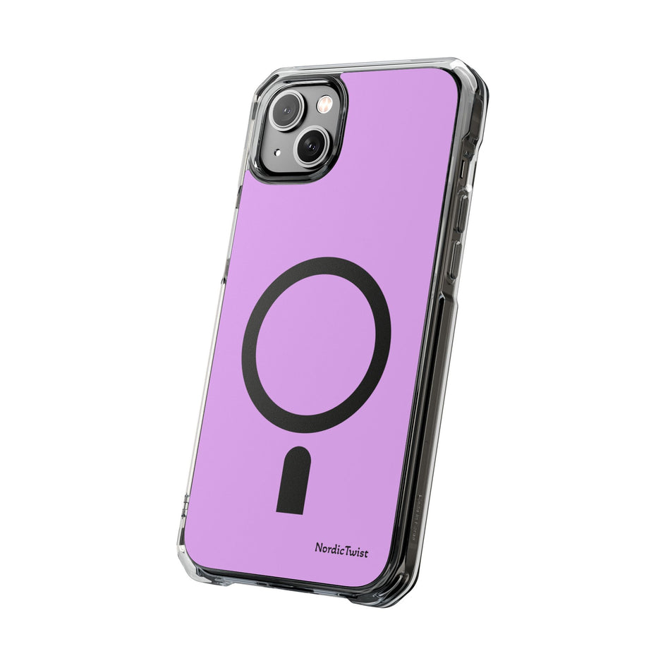 Clear Magnetic Phone Case — Minimal Purple Design