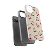 Cherry Pattern Tough Phone Case — Retro Red Cherries on Cream