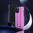 Stylish Phone Case - Tough Cases with Vibrant Pink and Lavender Stripes